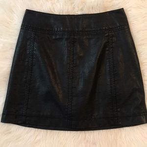 Black leather Free People Skirt